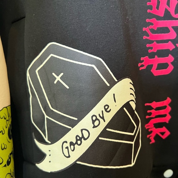 Stay Creepy, Worship me, Varsity Letterman’s Jacket Women’s Sz M - Picture 14 of 16